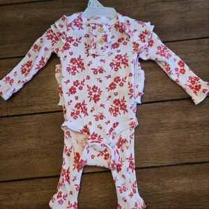 Floral Baby Set with Ruffles